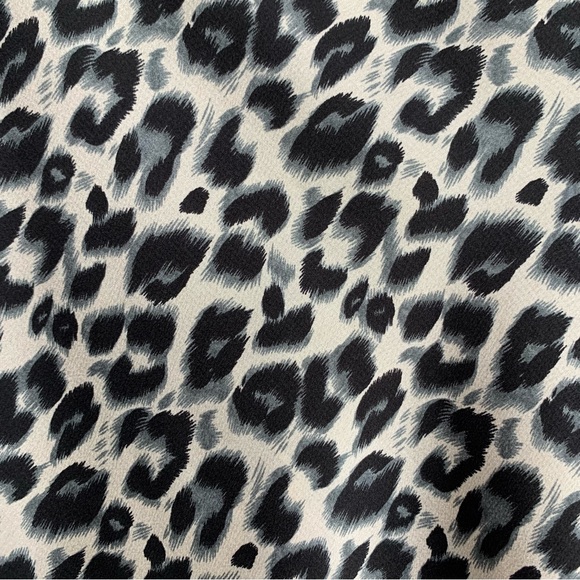 Salt + Soul Womens M Maxi Midi Skirt Gray Black White Leopard Animal Print Silky - Picture 3 of 7